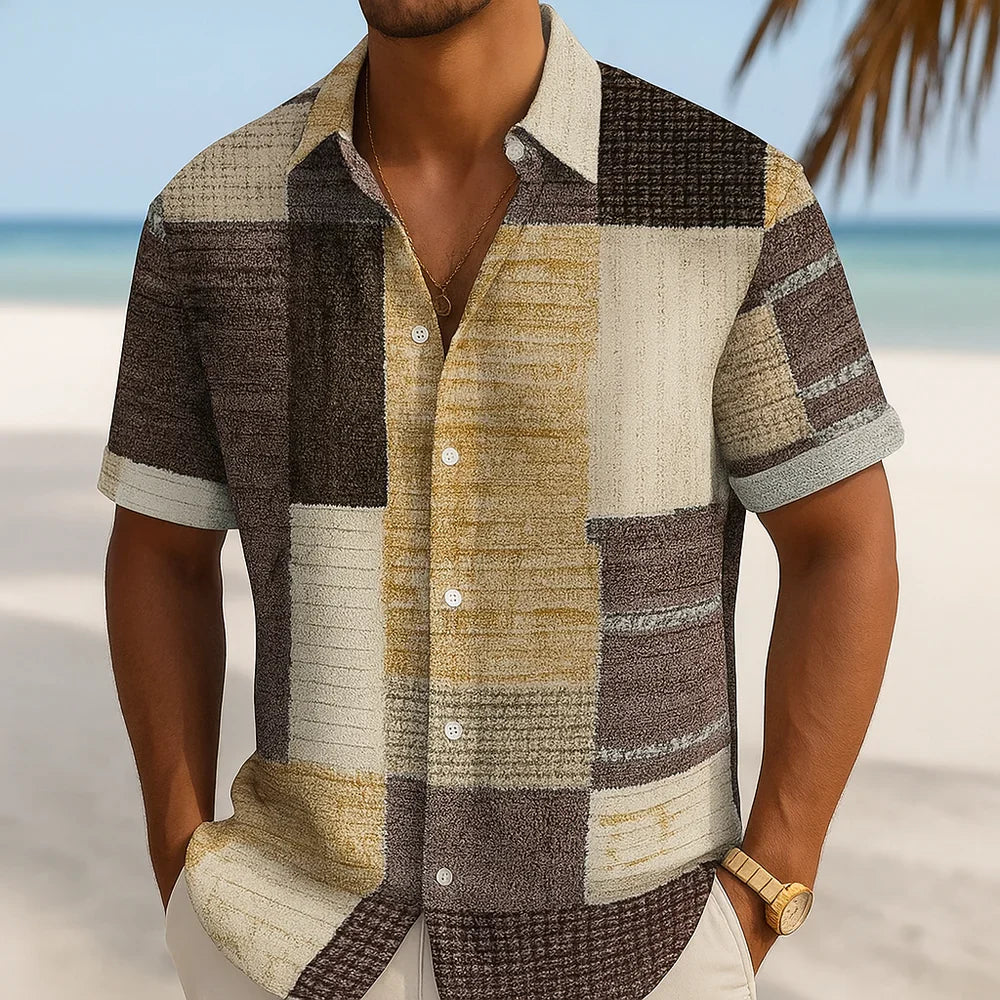 Zlatko -  Patchworková Košeľa Z Priedušnej Bavlny