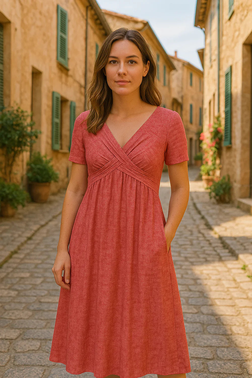 Velia - Lichotivé Žensky Rozšírené Šaty