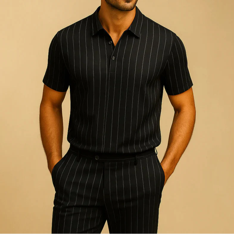 Lucas - Pruhovaná Polokošeľa a Nohavice z Bavlny