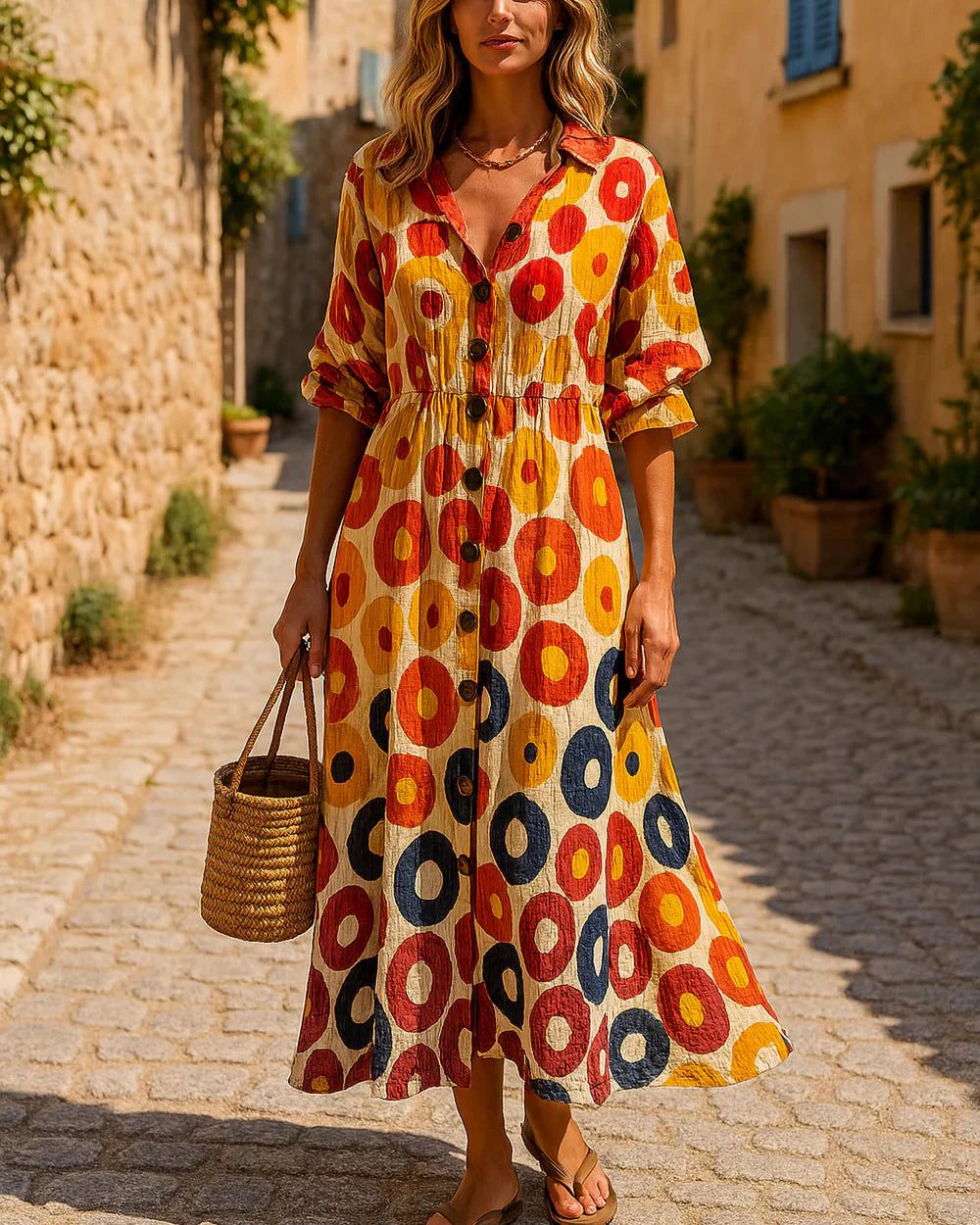 Avril - Organické Bavlnené Romantické Boho Šaty