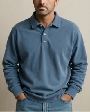 Abel - Retro Bavlnený Polo Sveter v Prémiovej Kvalite