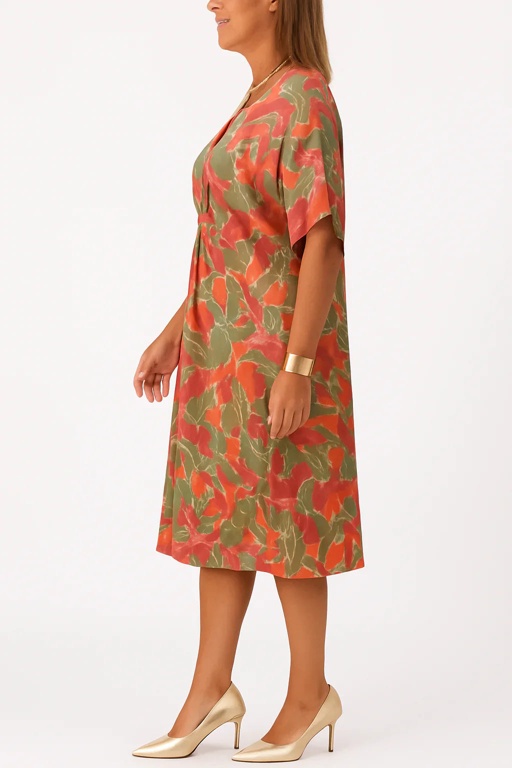 Hanna - Bavlnené Šaty s Potlačou a Lichotivým Strihom