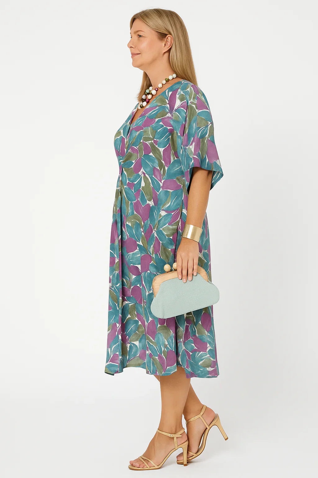 Hanna - Bavlnené Šaty s Potlačou a Lichotivým Strihom