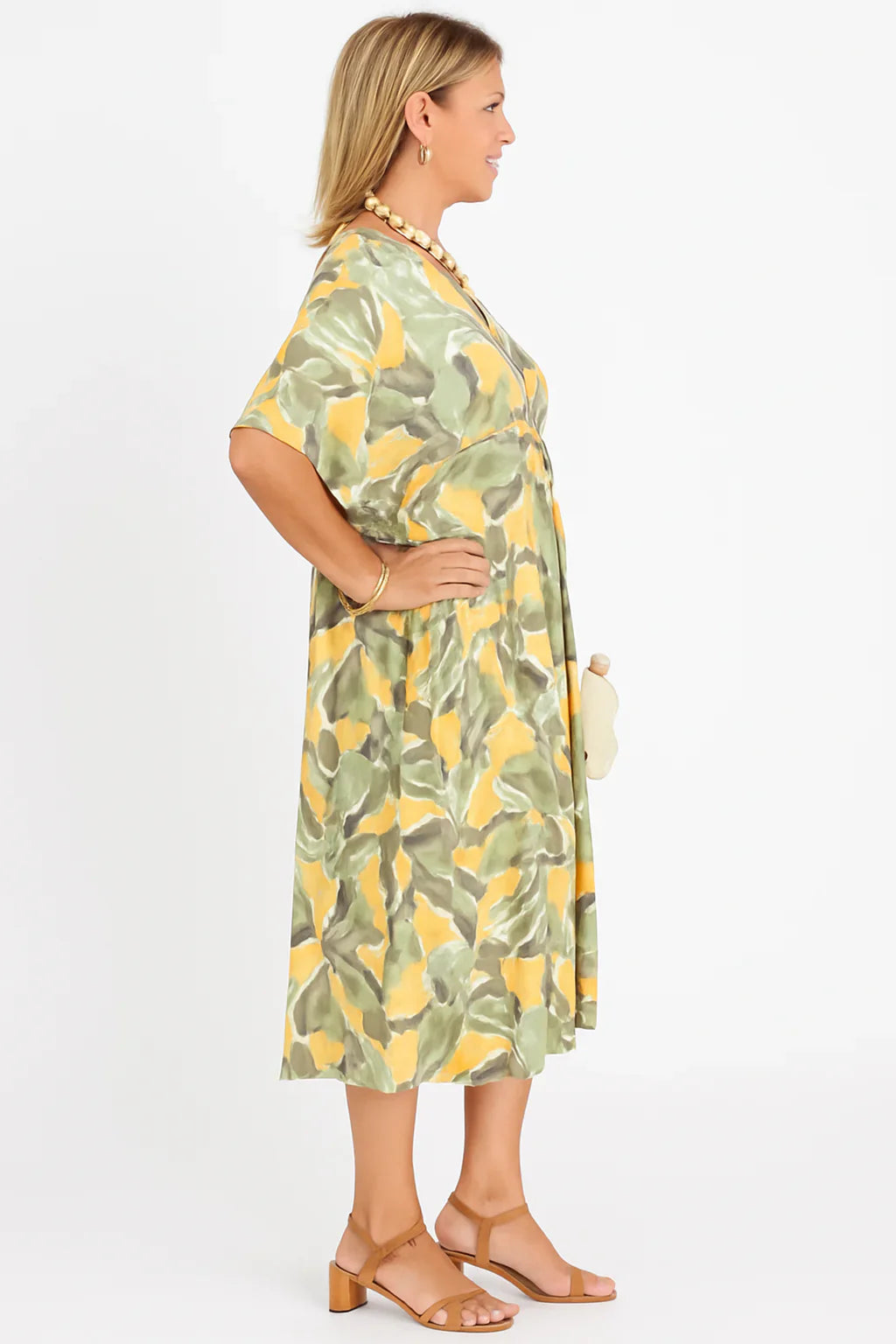 Hanna - Bavlnené Šaty s Potlačou a Lichotivým Strihom