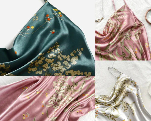 Kelya - Sæt med 2 Luksuriøse Satinnatkjoler