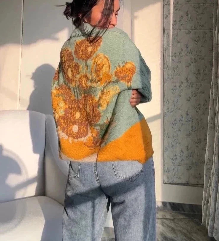 Van Gogh - Cardigan en Tricot de Qualité Premium
