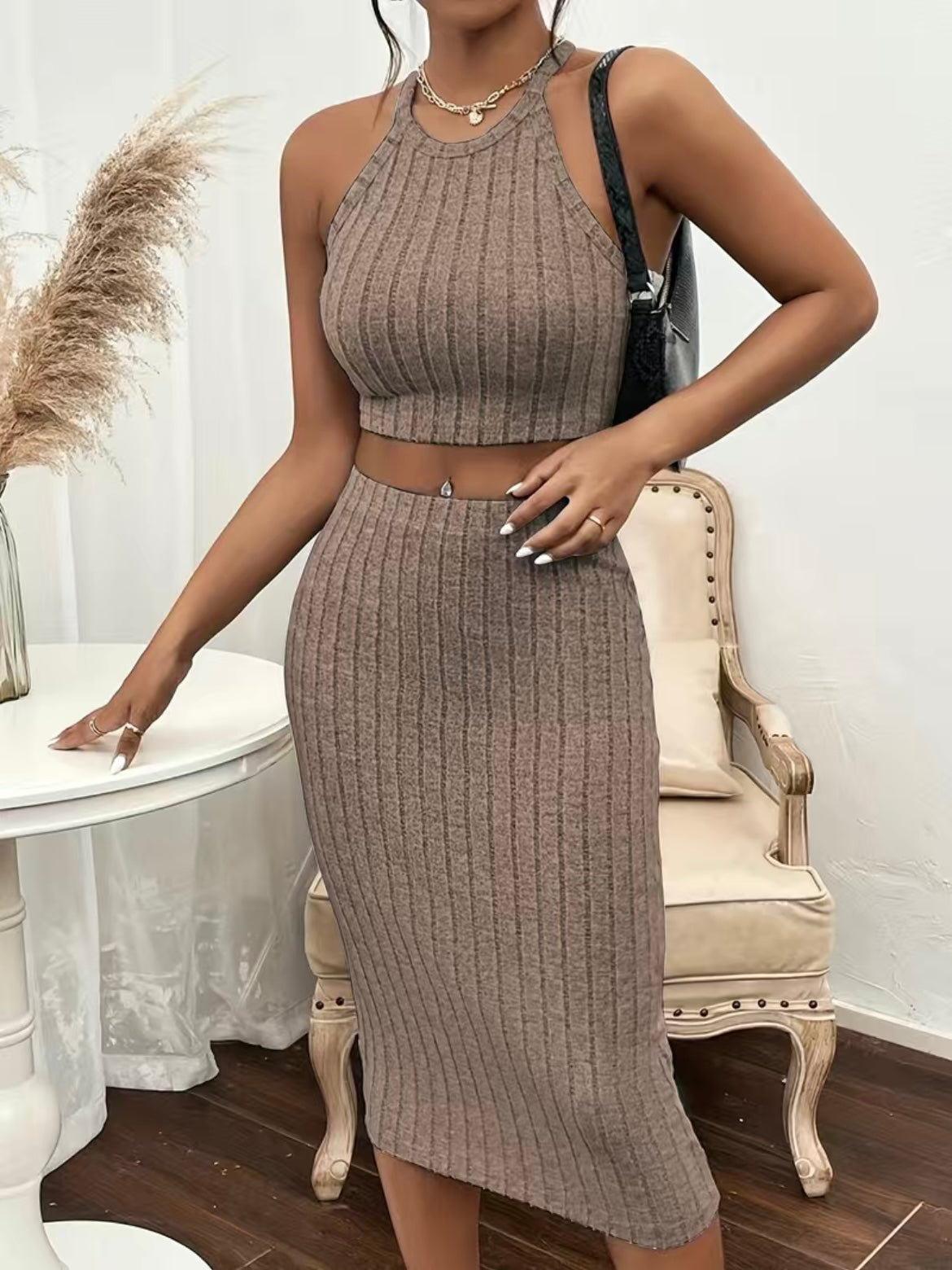 London - Ensemble Jupe Côtelé Premium