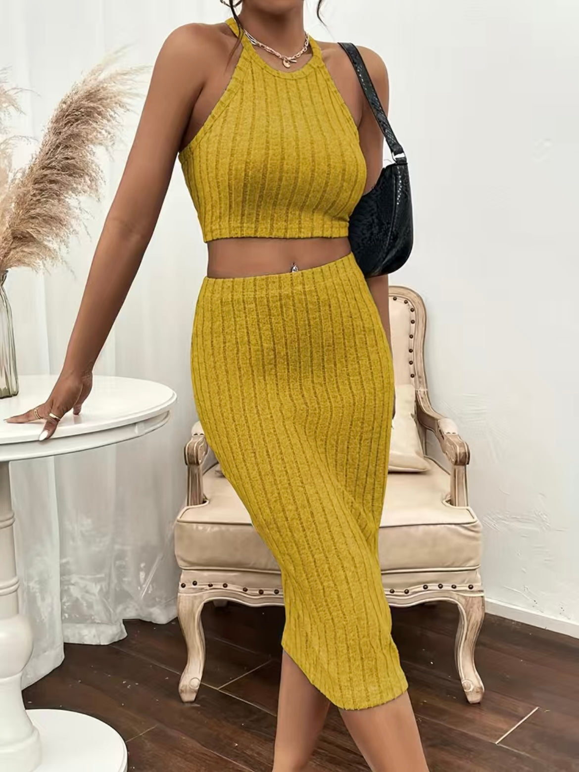 London - Ensemble Jupe Côtelé Premium