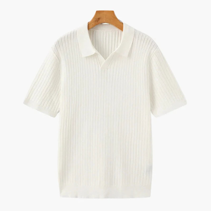 Dimitri - Premium Ribbet Strikket Poloshirt