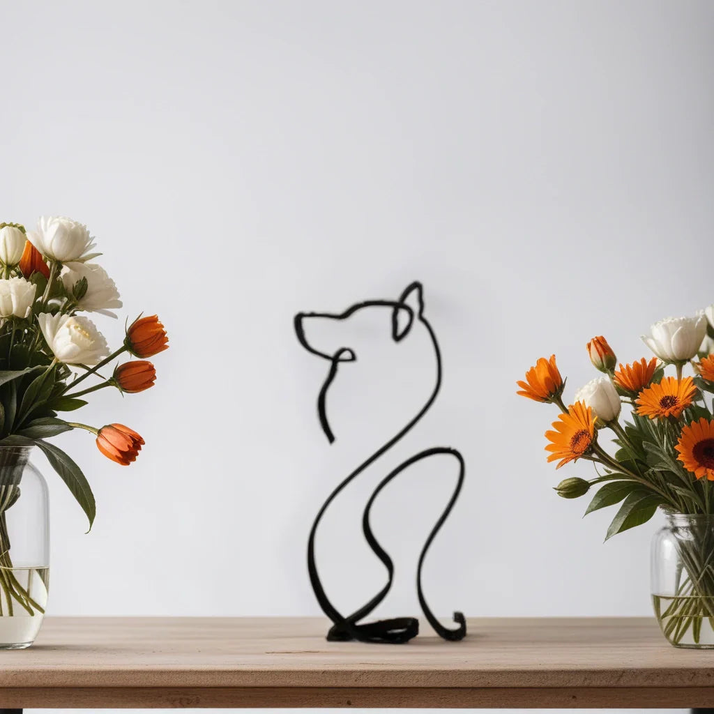 Skund™ - Hunderrace Line Art Skulptur