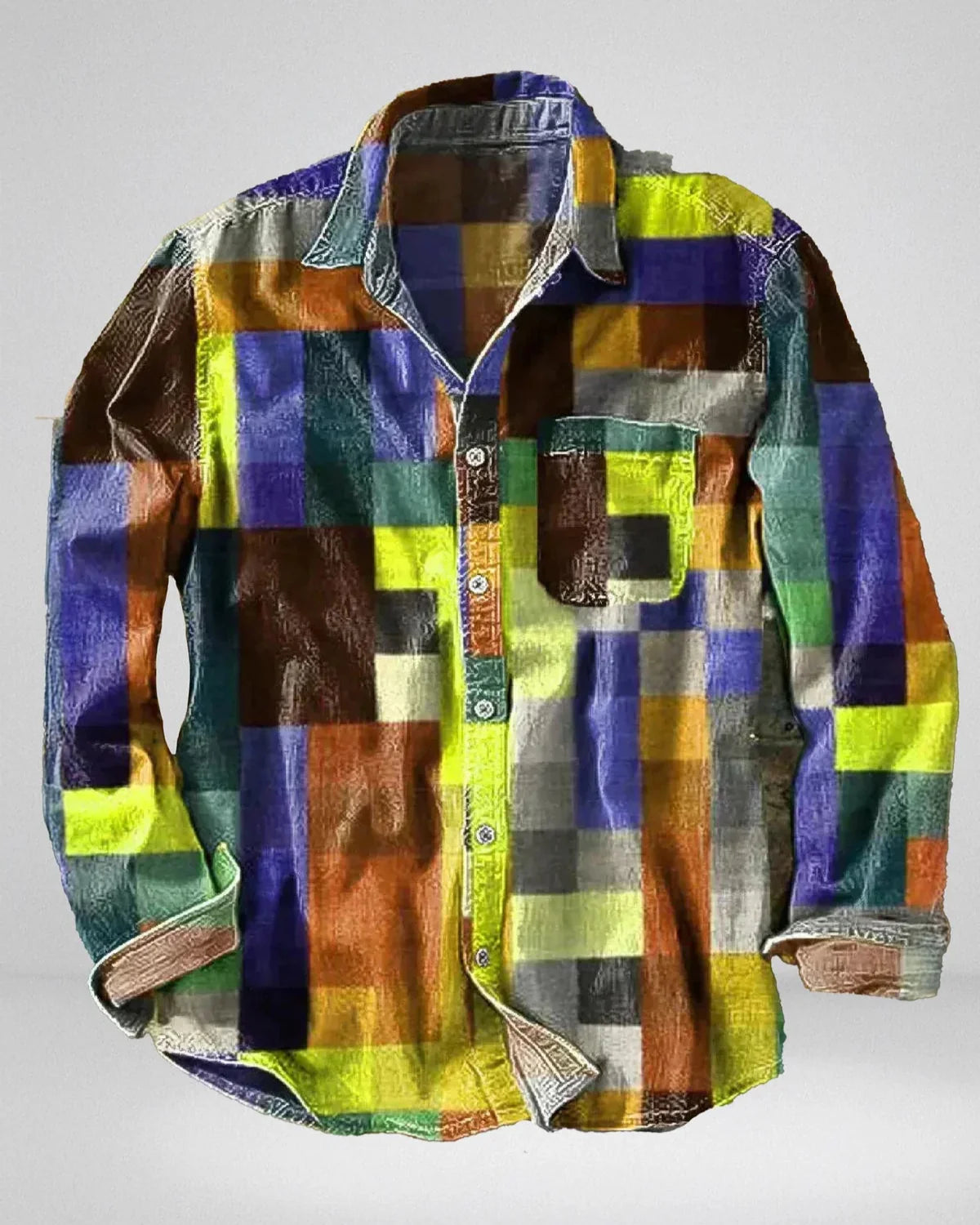 Hector - Farverig Ternet Bomuldsskjorte