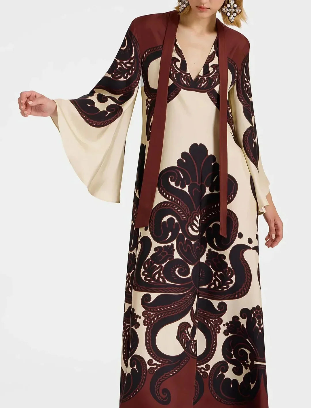 Giuseppa - Luksuriøs Delikat Maxikjole i Satin