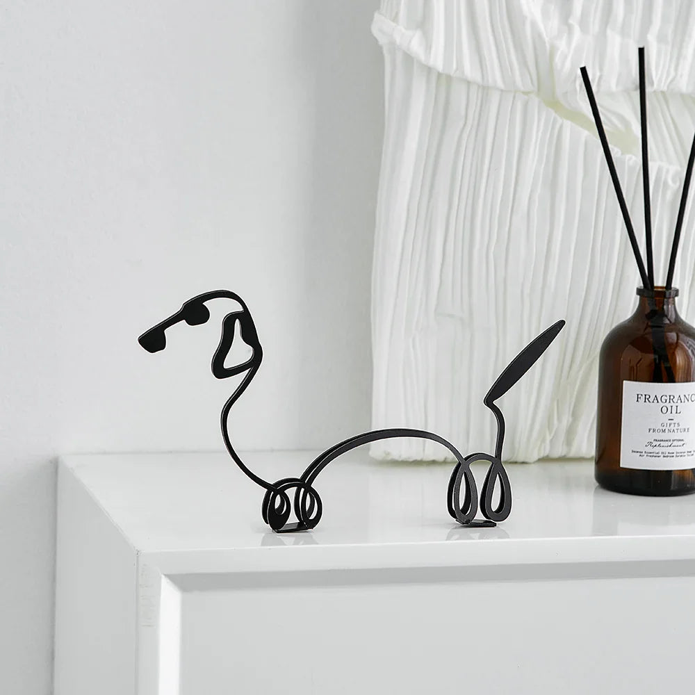 Skund™ - Hunderrace Line Art Skulptur