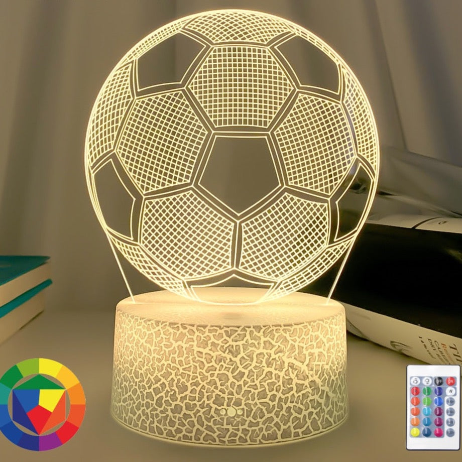 Veilleuse de Football 3D à Led