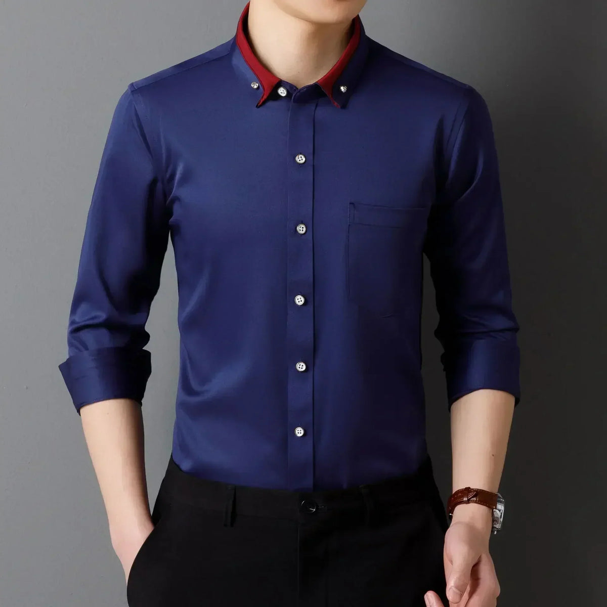 Chemise Classique Alan Riverer (Alan Flusser) - Taille L, Manches Longues, Multicolore - Neuf Avec étiquettes