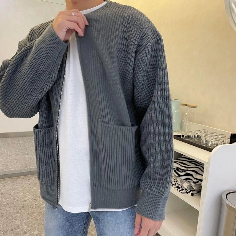 Harry - Cardigan Élégant en Maille Zip