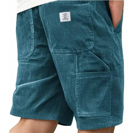 Hakop - Shorts Cargo Cómodos de Pana