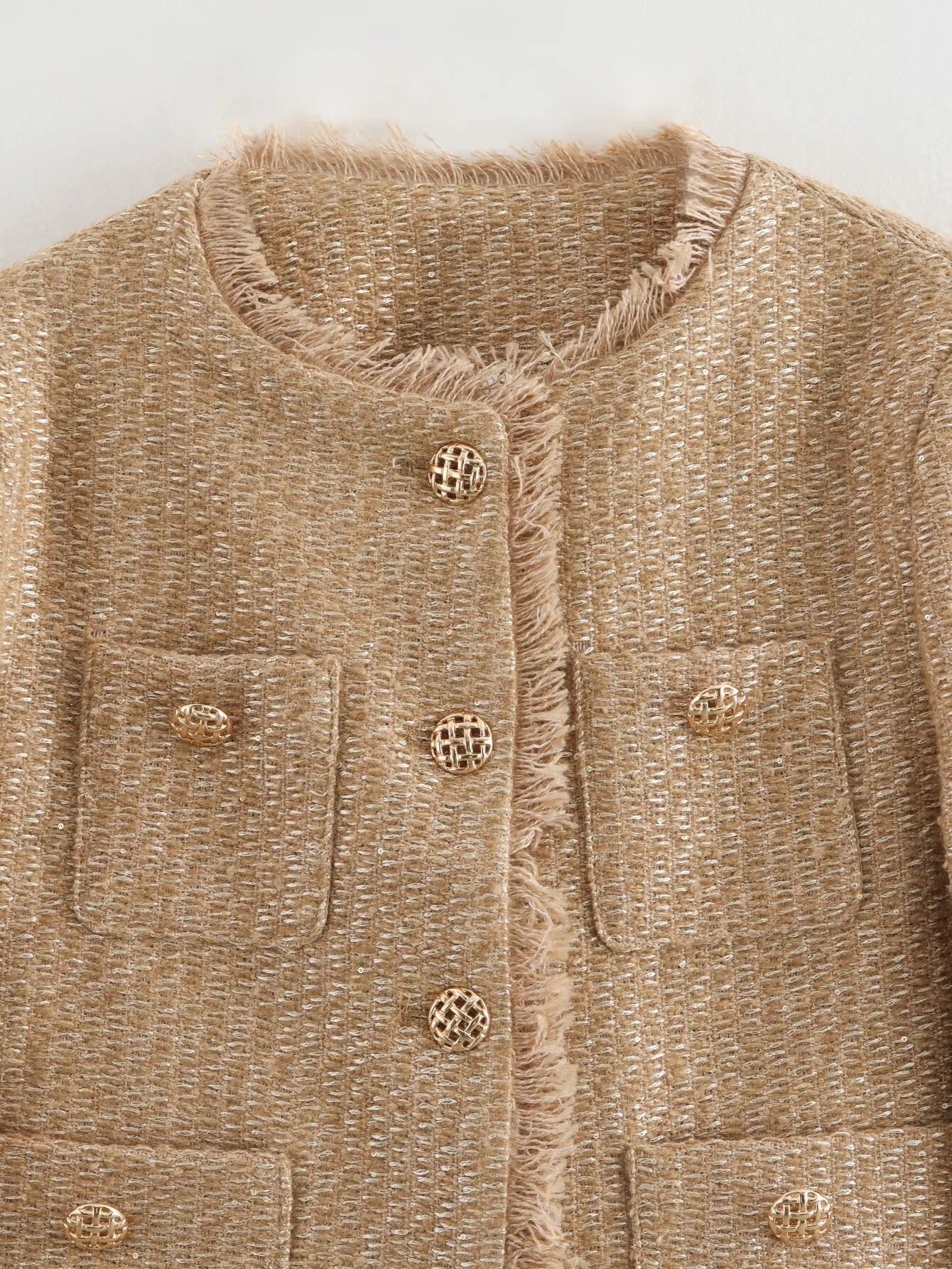 Aliénor - Vintage Zapínacia Tvídová Bunda