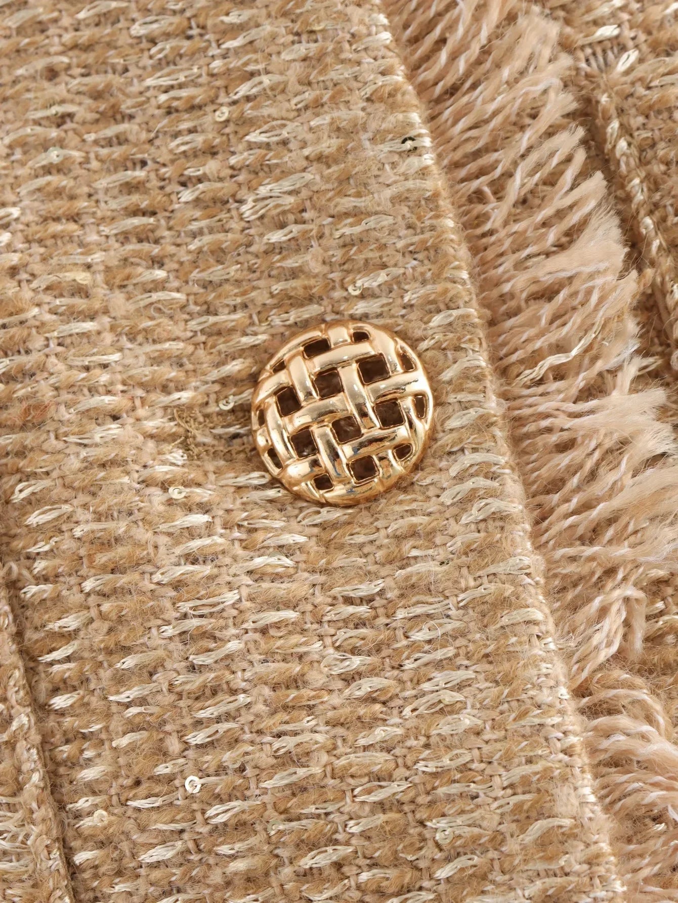 Aliénor - Vintage Zapínacia Tvídová Bunda