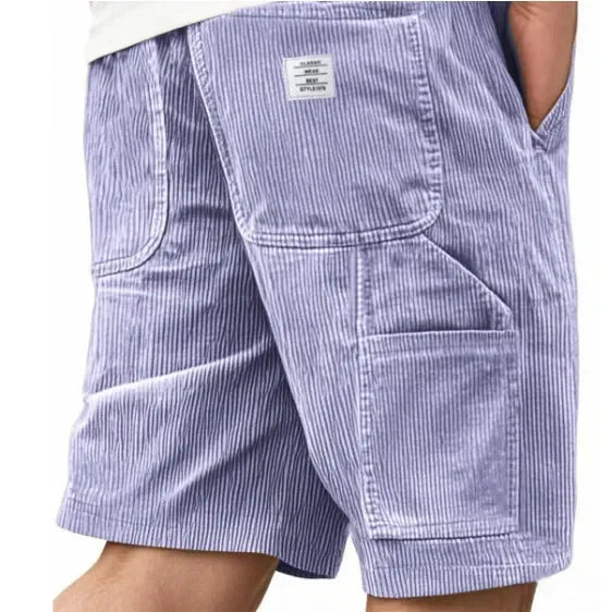 Hakop - Shorts Cargo Cómodos de Pana