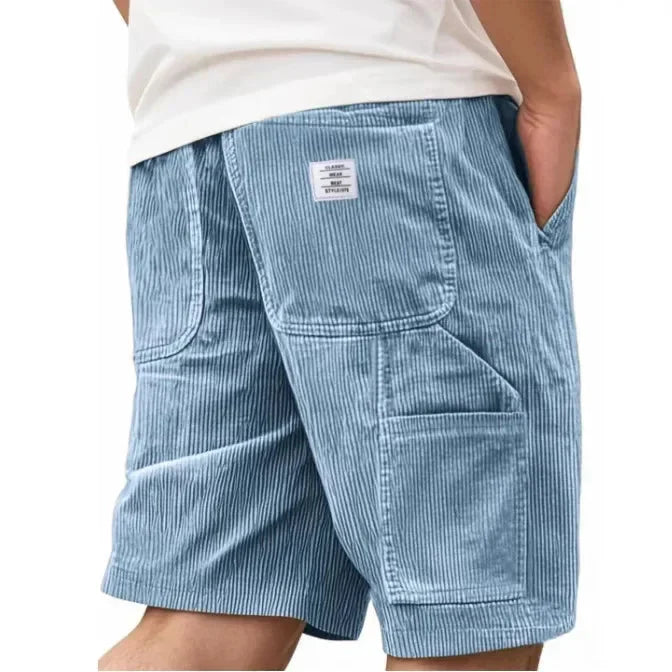 Hakop - Shorts Cargo Cómodos de Pana