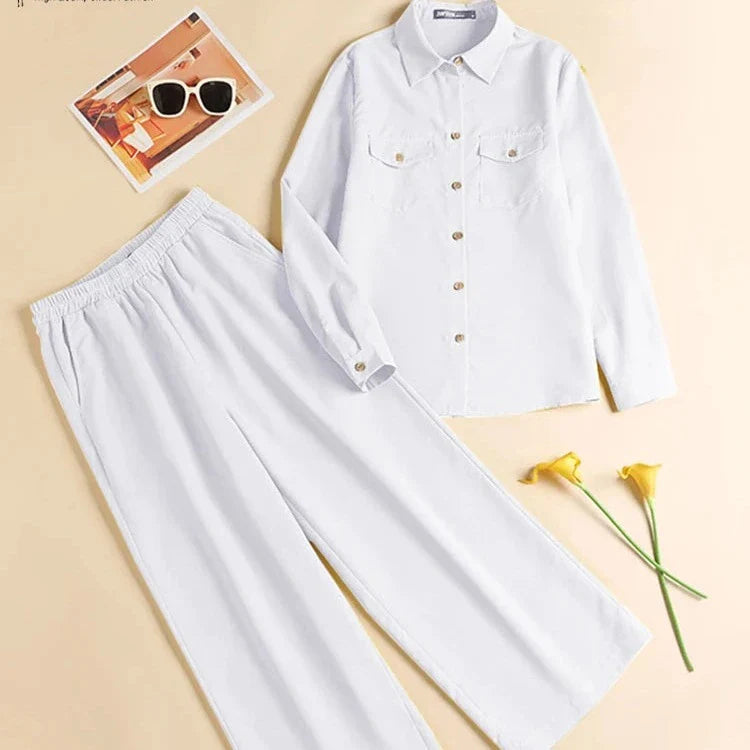 Pascale - Ensemble Décontracté Chemise et Pantalon