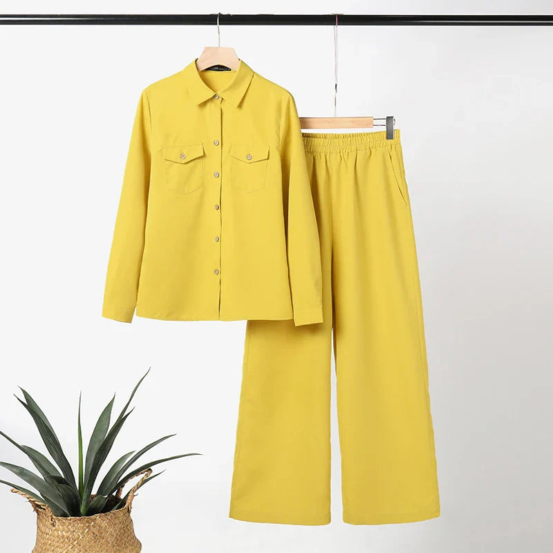 Pascale - Ensemble Décontracté Chemise et Pantalon