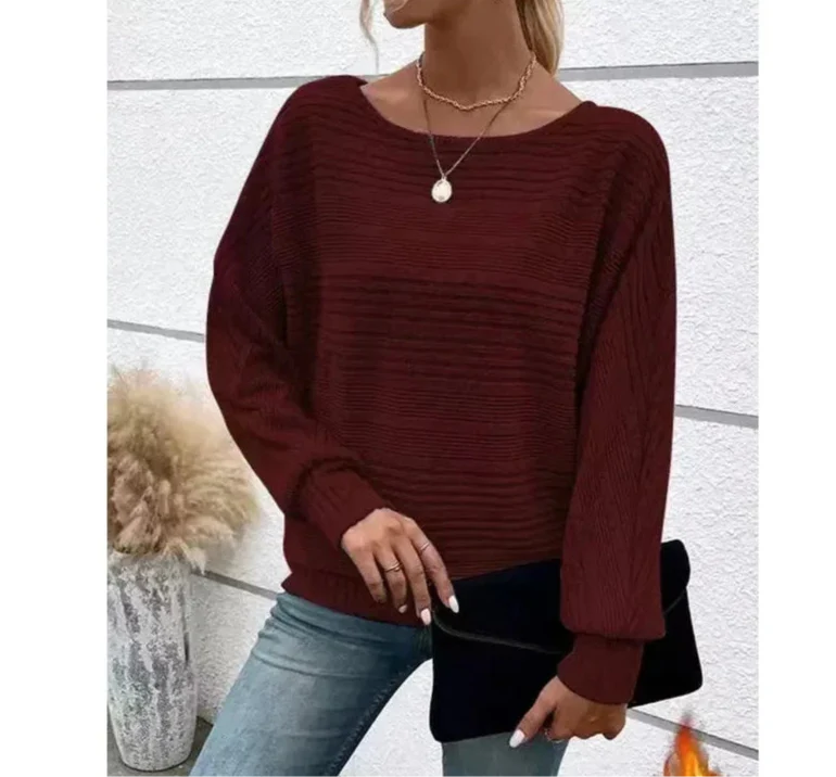 Kristen - Lehký Svetr S Netopýřími Rukávy