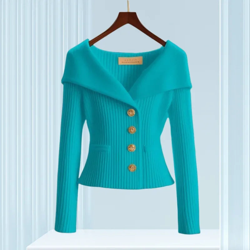 Clarisa - Elegantný Kardigán z Luxusnej Priadze