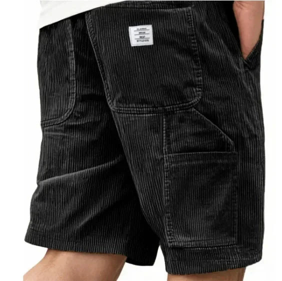 Hakop - Shorts Cargo Cómodos de Pana
