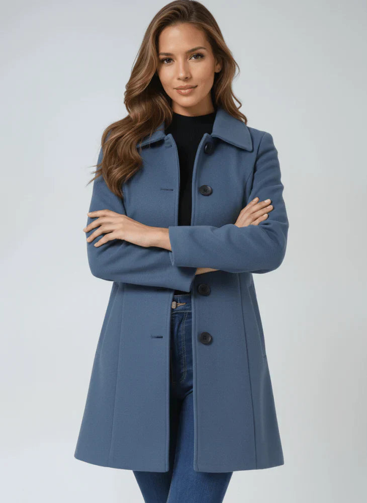 Stacy - Élégant Manteau Mi Long en Laine