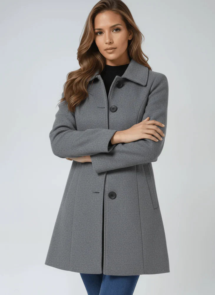 Stacy - Élégant Manteau Mi Long en Laine