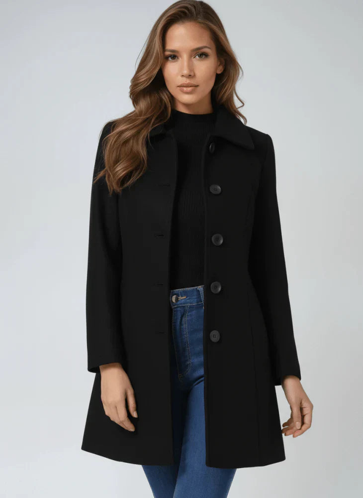 Stacy - Élégant Manteau Mi Long en Laine