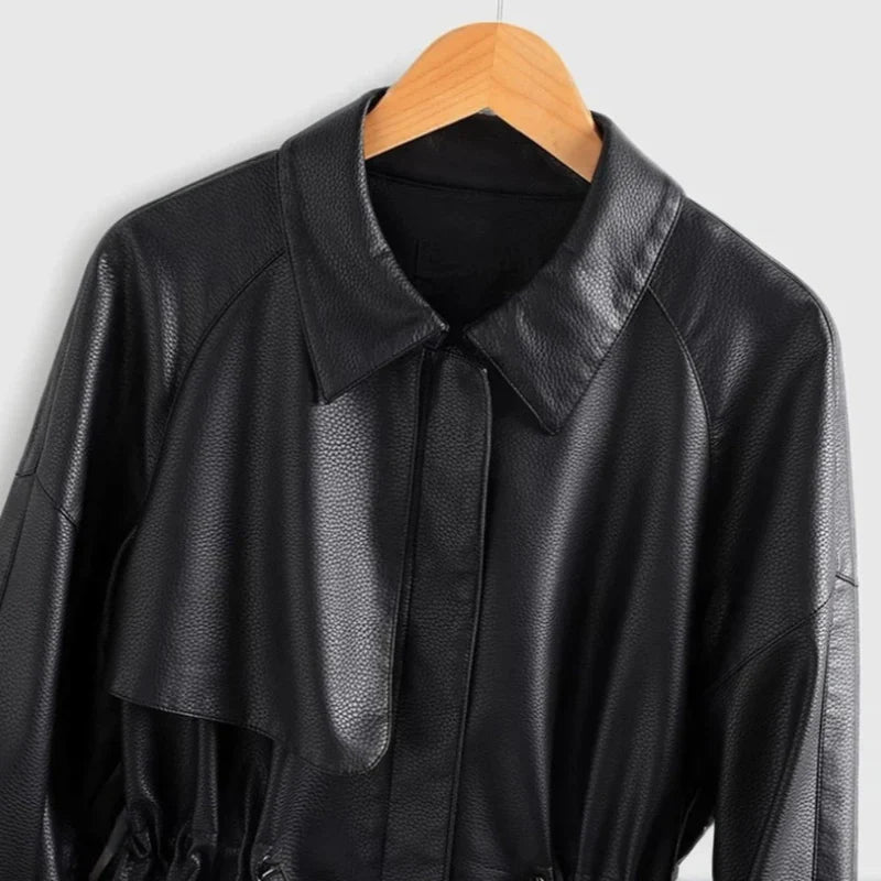 Serena - Luxusná Mäkká Kožená Bunda