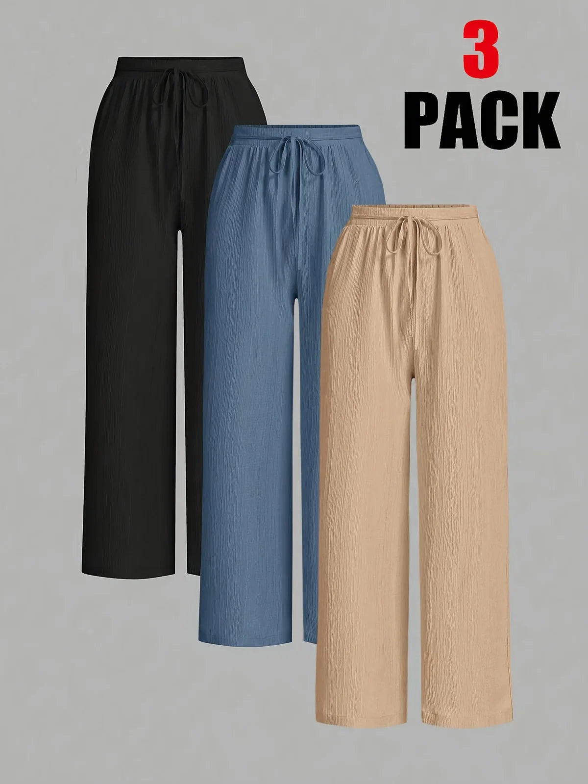 Myriam - Súprava 3 Plisovaných Voľných Nohavíc