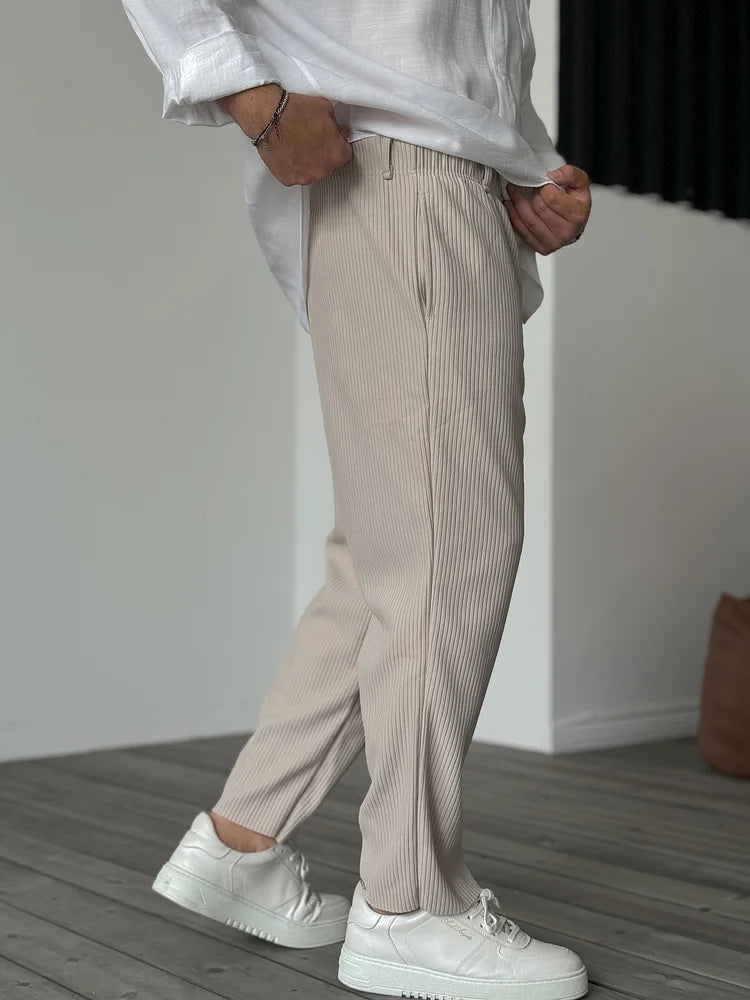 Simon - Pantalon Texturé Luxe Décontracté