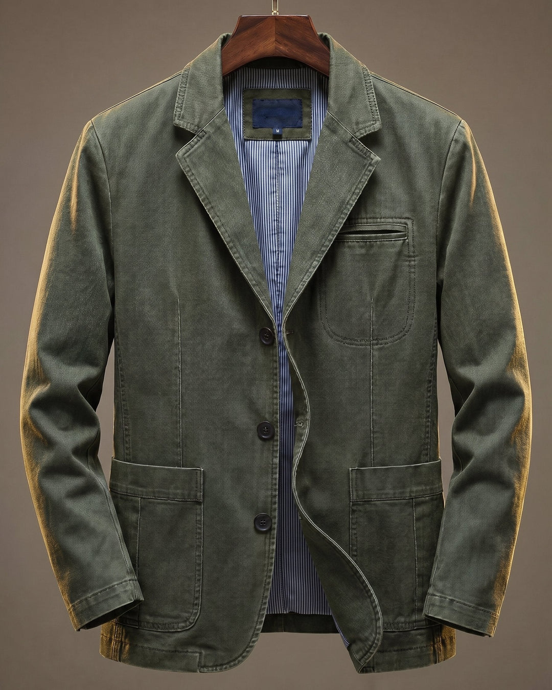 Pierre - Blazer Elegante de Denim de Algodón de Alta Calidad