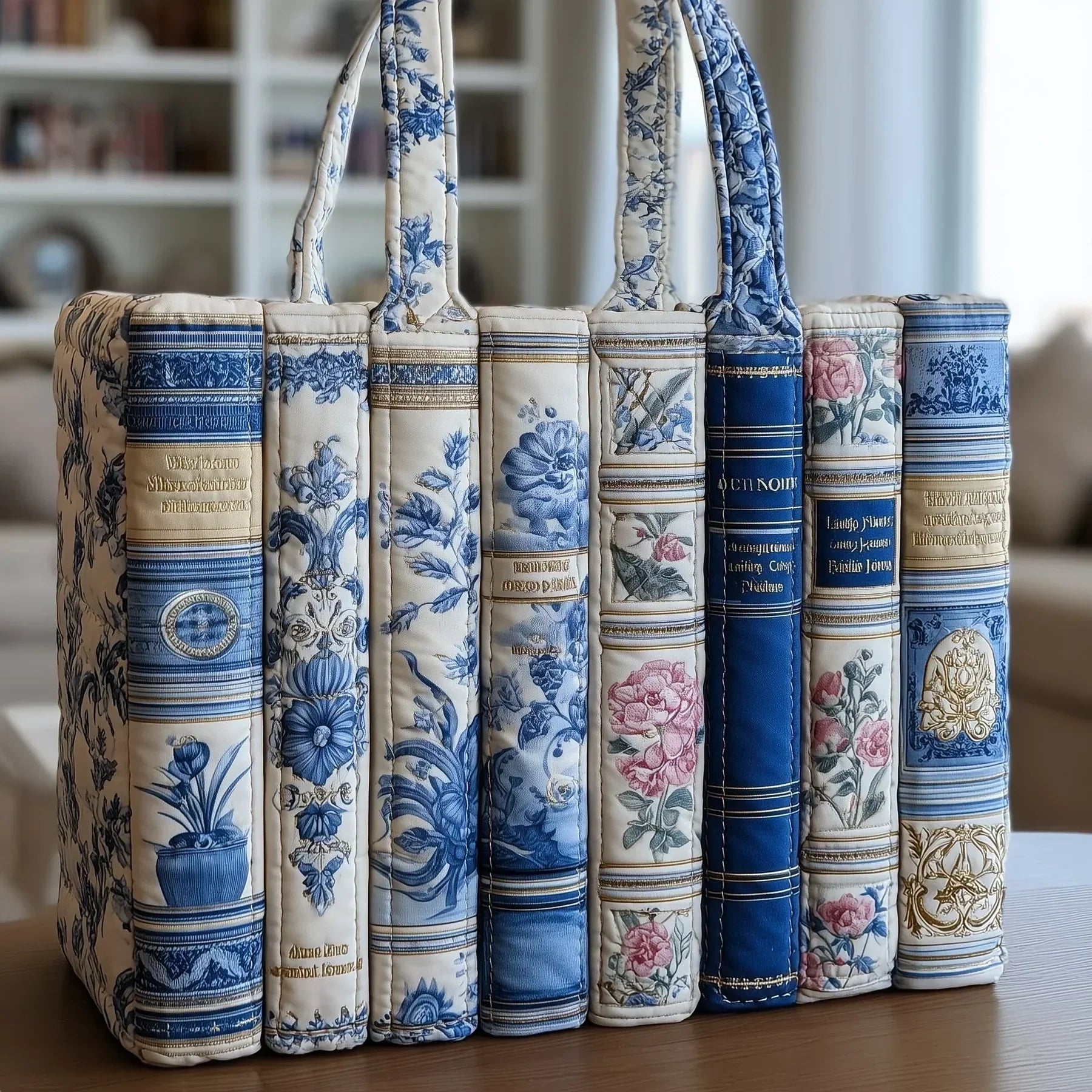 Calie - Sac Cabas Matelassé Design Livre Chic