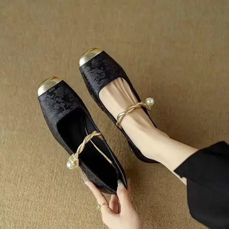 Beatrice - Håndlavede Lavhælede Sko