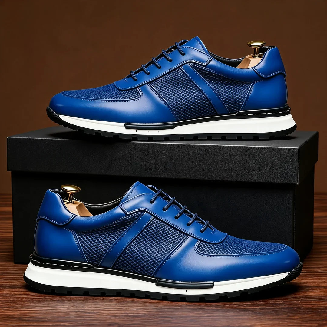 Nils - Zapatillas Masculinas Cómodas Ortopédicas de Cuero