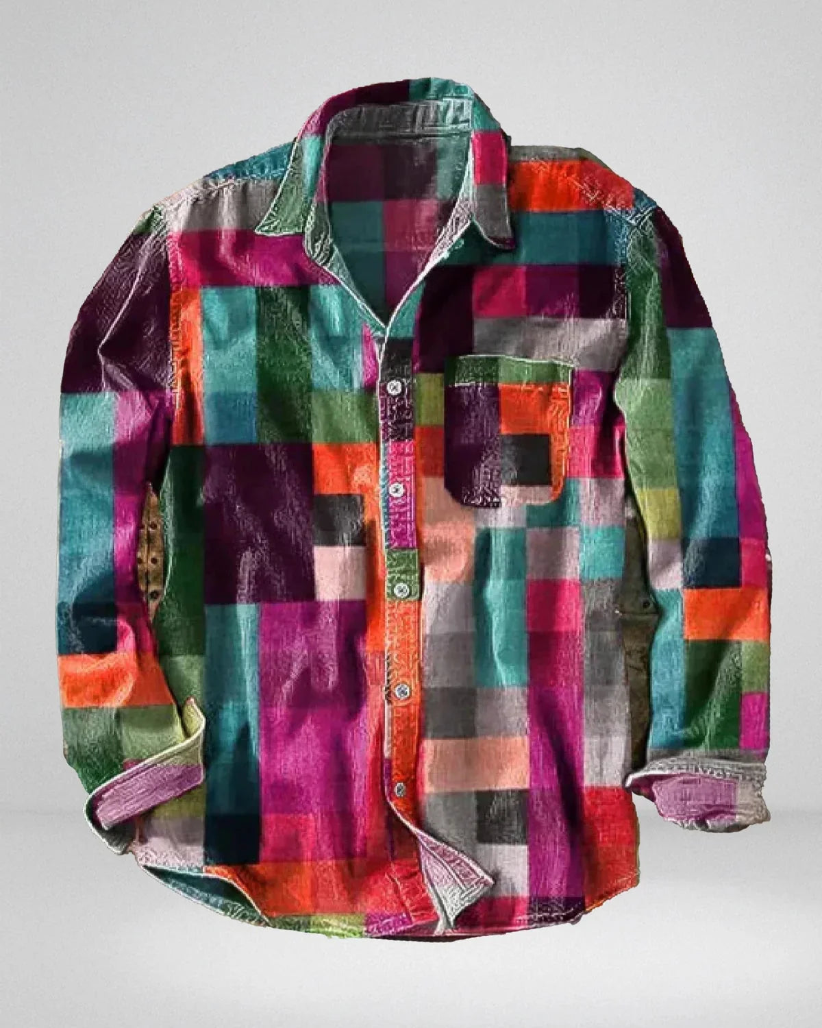 Hector - Farverig Ternet Bomuldsskjorte