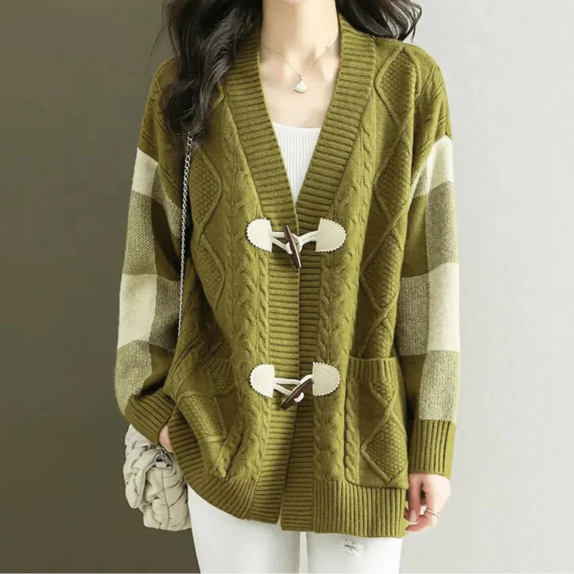 Tesni - Cardigan Tricoté en Maille Naturelle