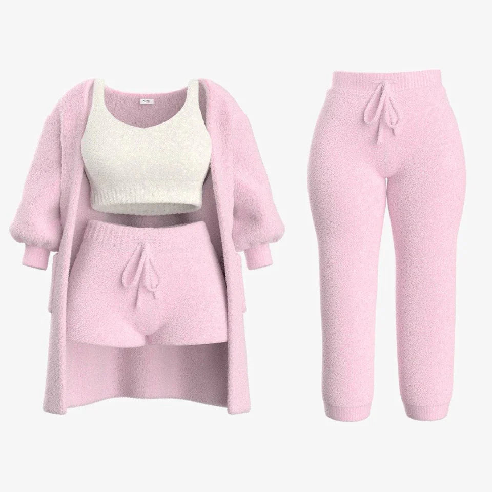 Katrina - Conjunto Acogedor de Punto 4pzs