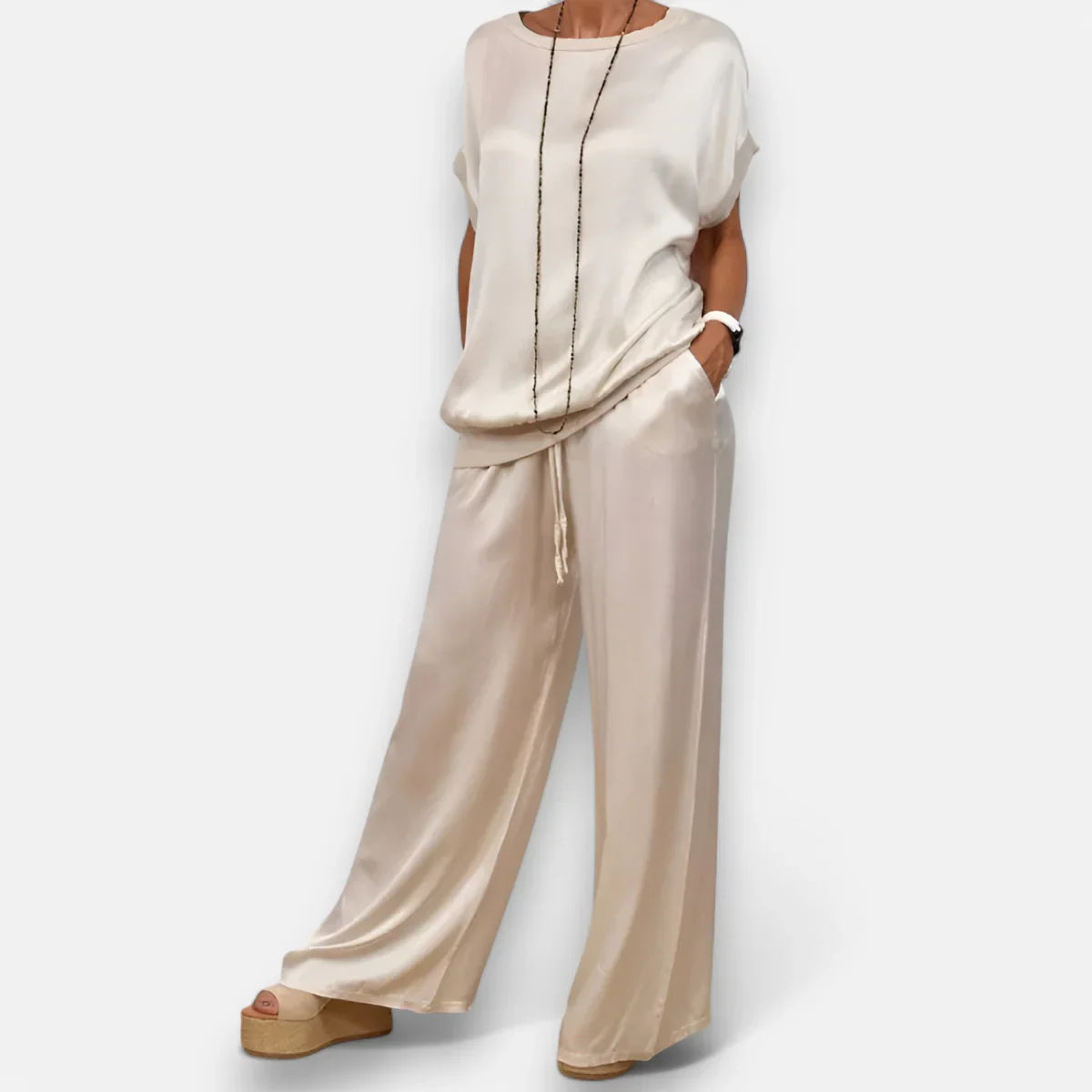 Kiera - Elegantná Prémiová Saténová 2-Dielna Súprava